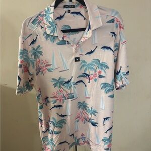 Men's Bad Birdie Tropical Print Shirt